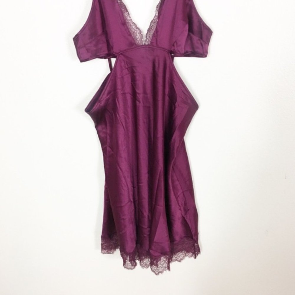 Victoria’s Secret Maroon Satin Lingerie Dress - Picture 5 of 10